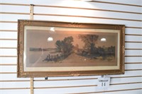 Original Etching & Watercolor By E. C. Rost