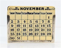 Sterling Silver Perpetual Calendar S&M