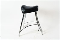 MOTORCYCLE SEAT STOOL WITH CHROME SPRING LEGS