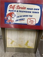 Vintage metal self service radio and tv tube