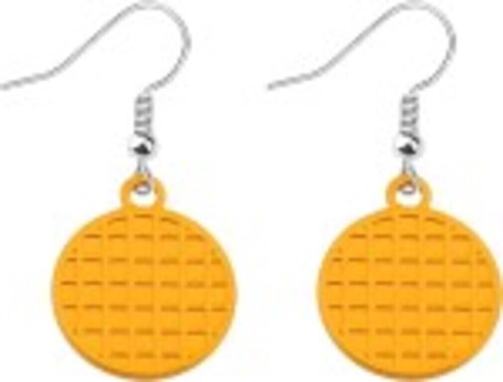 CENWA Waffle Earrings Quirky Earrings Jewelry