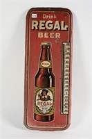 DRINK REGAL BEER ALUMINUM THERMOMETER