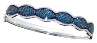 Stunning 1.75 ct Fancy Blue Diamond Bracelet