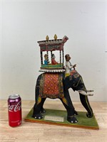 Hand carved and hand painted Elephant