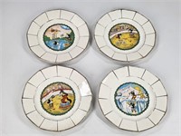 4) 1940'S MICKEY MOUSE CHILDS PLATES