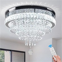 19.7" Modern Chandelier Crystal Ceiling Light LED