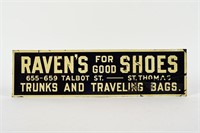 RAVEN'S SHOES ST. THOMAS EMBOSSED SST SIGN