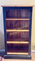CLEAR PINE AND BLACK PAINT BOOKCASE