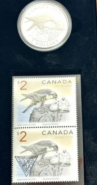 CANADA 2006 $5 1 OZ FINE SILVER COIN + STAMP SET