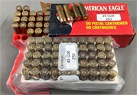 (100) Rnds Reloaded 45 Colt Ammo