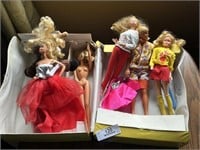 4 Barbie Dolls & 1 Ken Doll