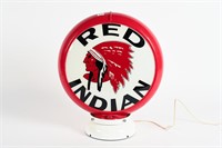 REPRODUCTION RED INDIAN GAS PUMP GLOBE