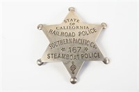 SOUTHERN PACIFIC CO. STEAMBOAT POLICE BADGE