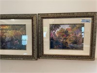Glided framed landscape artwork