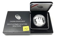 2014 Civil Rights Act Commemorative Proof dollar