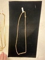 1 - 14K Italy 23" Neckace & 1 - 23" Necklace