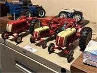 3- Replica Tractors & Hay Baler