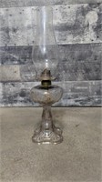 Antique bullseye glass oil lamp