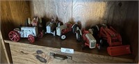 Shelf of Die Cast Farm Toys