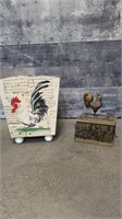 Rooster planter, box