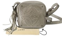 Loewe Silver Anagram Tassle Shoulder Bag