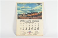 1969 UNION PACIFIC RAILROAD CALENDAR SHEET