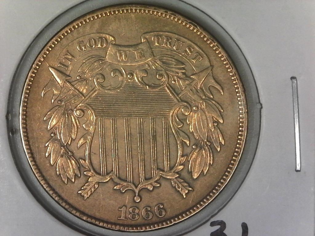 1866 Two Cent Piece