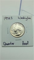 1974S Washington Proof Quarter