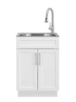 Glacier Bay All-in-One Laundry Sink and Cabinet