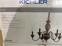 KICHLER "BEULAH" 5 LIGHT CHANDELIER