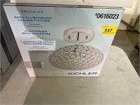 KICHLER "KRYSTAL ICE" SEMI FLUSH MOUNT CEILING