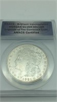 1921 ANACS Morgan Silver Dollar BRILLIANT