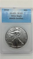 2018 ANACS  Silver Eagle MS 69