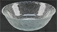 Indiana Glass Weavetex Clear Glass Serving Bowl