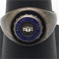 Sterling Silver Ashland College Ring