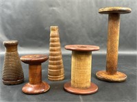 Vintage Industrial Wooden Spools