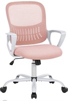 Pink Office Computer Desk Chair, Ergonomic