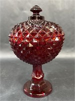 Westmoreland Ruby Red Glass Compote Dish