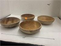 4 Wooden Bowls