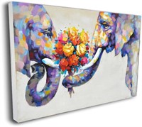 Elephant Art Canvas Wall Decor