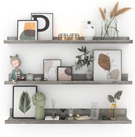 36" Gray Floating Shelves
