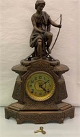 E. Ingraham Co. Figural Spelter Clock