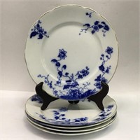 Set Of 5 Flow Blue Plates, Duchess