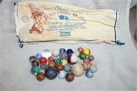 Vintage Glass / Clay Marbles