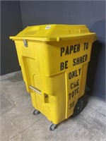Toter paper only shred bin