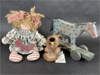 Alaskan Doll, Wooden Toy Horse, Doll