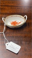 Small Herend Hungary Chinese Bouquet Basket