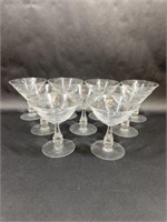 Tiffin Crystal Martini Glass Set