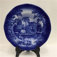 Staffordshire Ironstone Flo Blue Plate