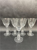 Vintage Tiffin Crystal Wine Glasses